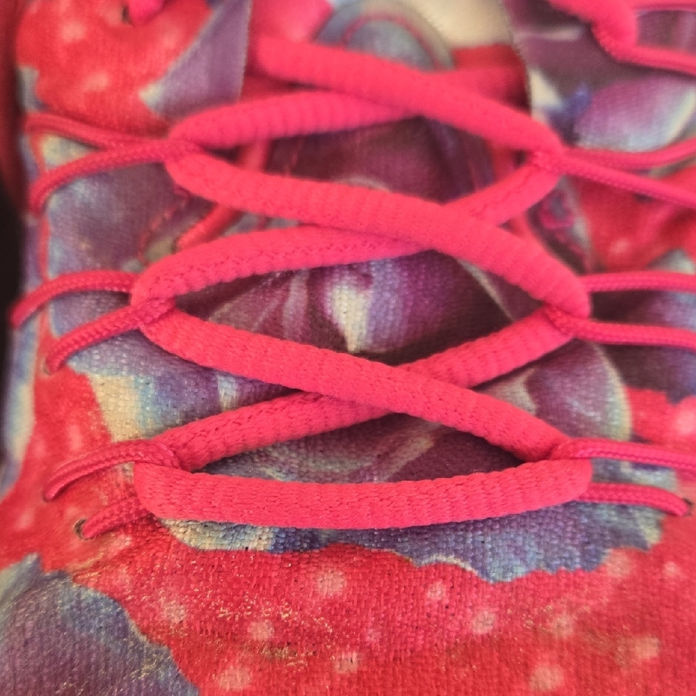 Nike KD 8 "Aunt Pearl" Pink and Purple Floral Basketball Sneakers - Picture 8 of 10